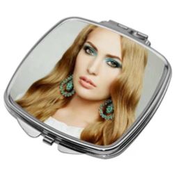 “FOR CRAFTERS ONLY” Blank Compact Square Mirror for Sublimation