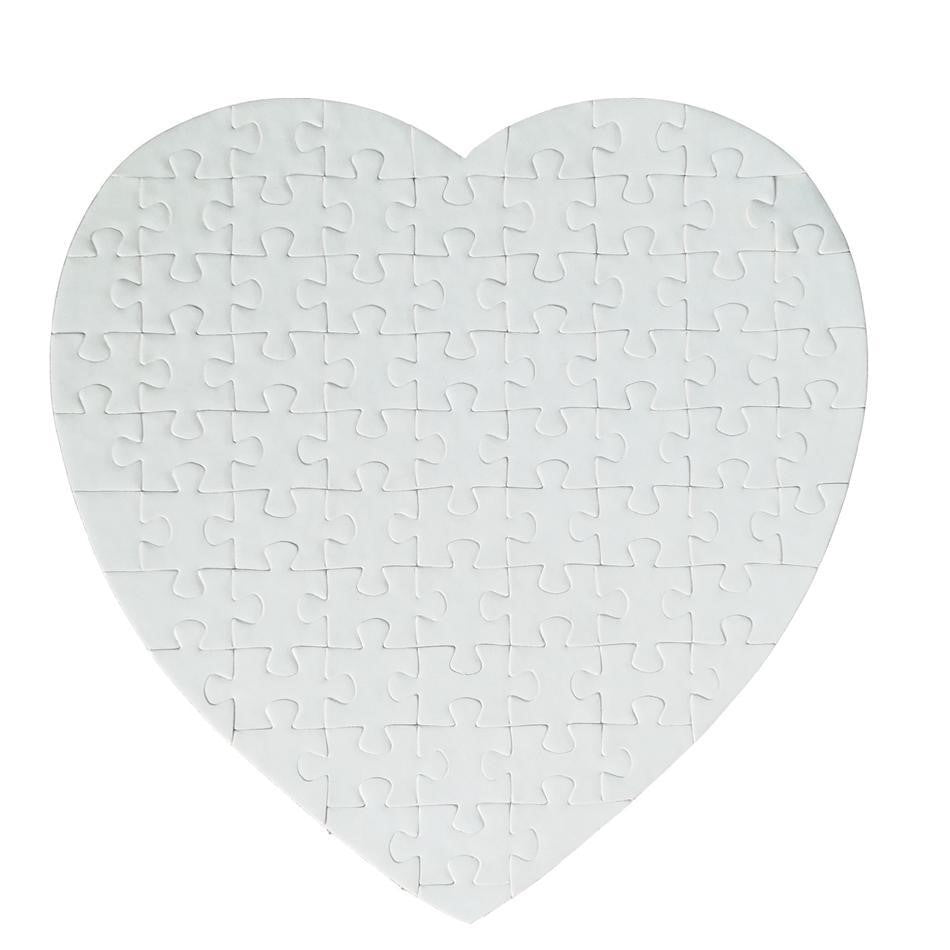 “FOR CRAFTERS ONLY” Blank heart sublimation puzzles